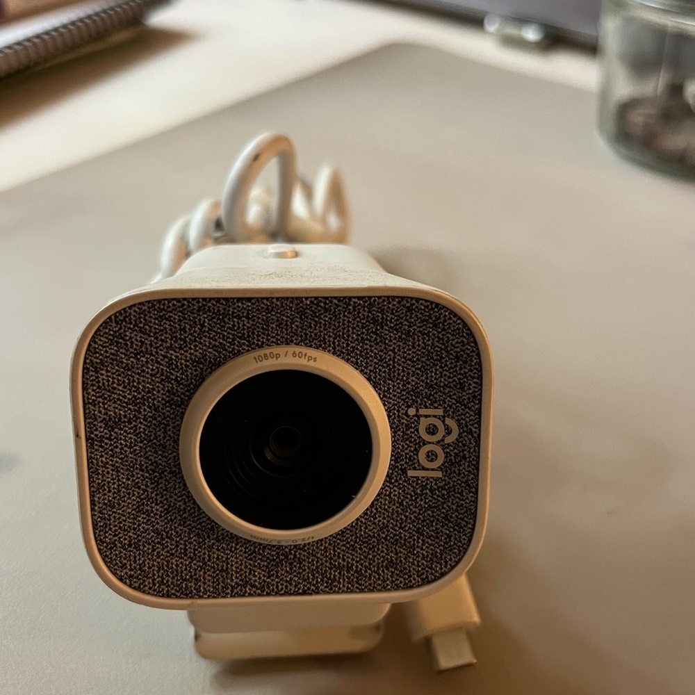 Logitech White and Gray Webcam